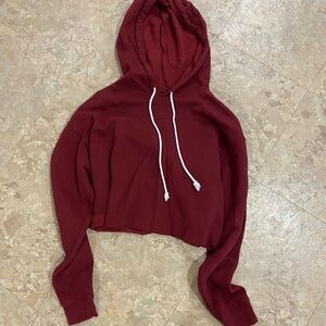 Wild Fable Maroon Cropped Hoodie